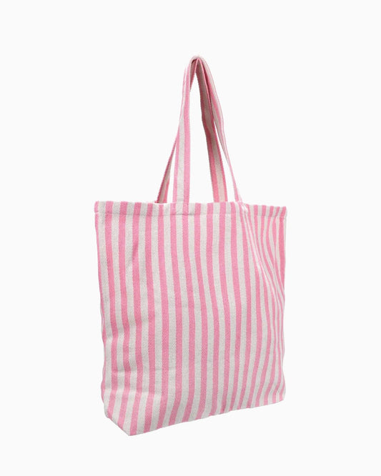 Kado Design Baumwolltasche Natur | Streifen hellrosa Aufgeweckt