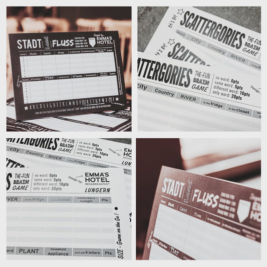 Stadt-Land-Fluss/ Scattergories English (25 Blatt)