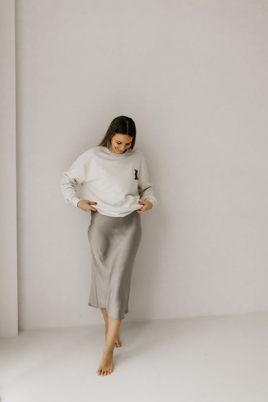 romi. Women Sweater Puppy – natural Aufgeweckt