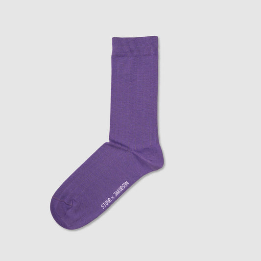 Thomas Jakobson Feinrippsocken Uni | Violett Aufgeweckt