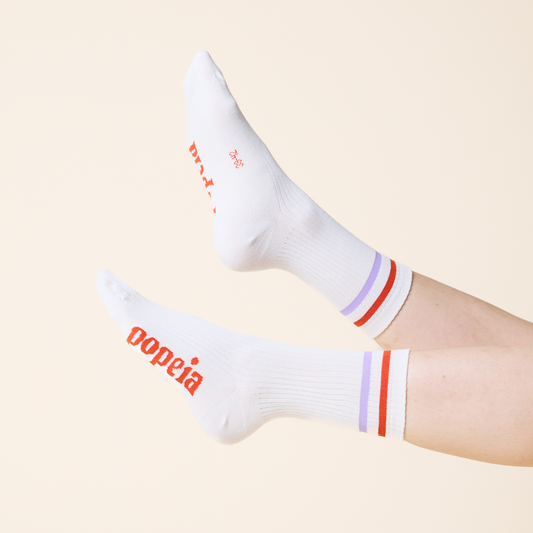 popeia Socken | off-white rot/lila Aufgeweckt