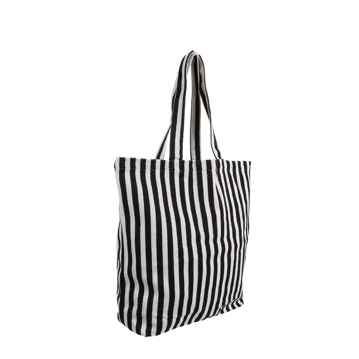 Kado Design Baumwolltasche Natur | eingewebte schwarze Streifen Aufgeweckt