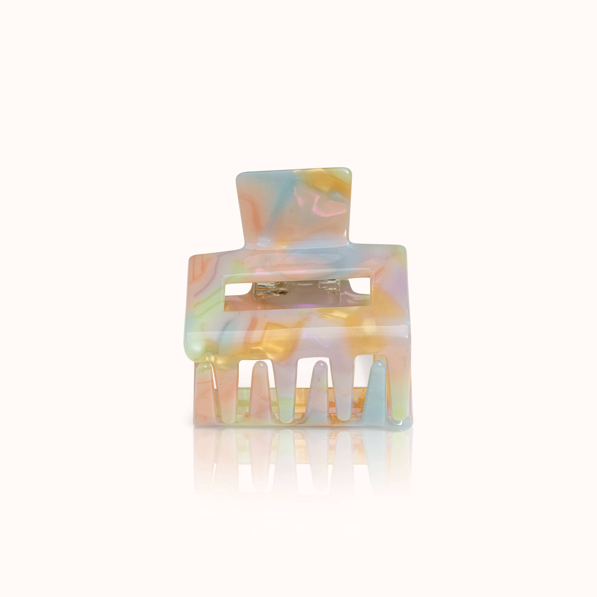 by Vivi. Haarspange Quadrat Blasses Regenbogenmuster Aufgeweckt
