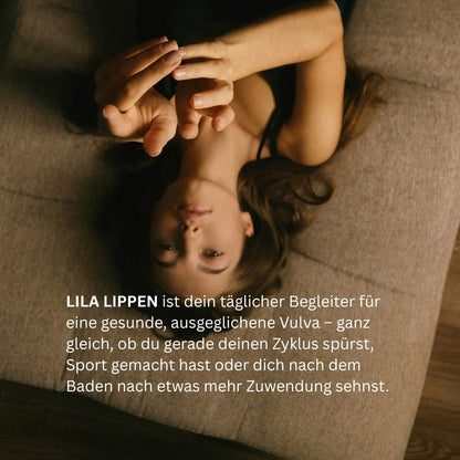 Period Lila Lippen | Sanftes Vulvaöl Aufgeweckt
