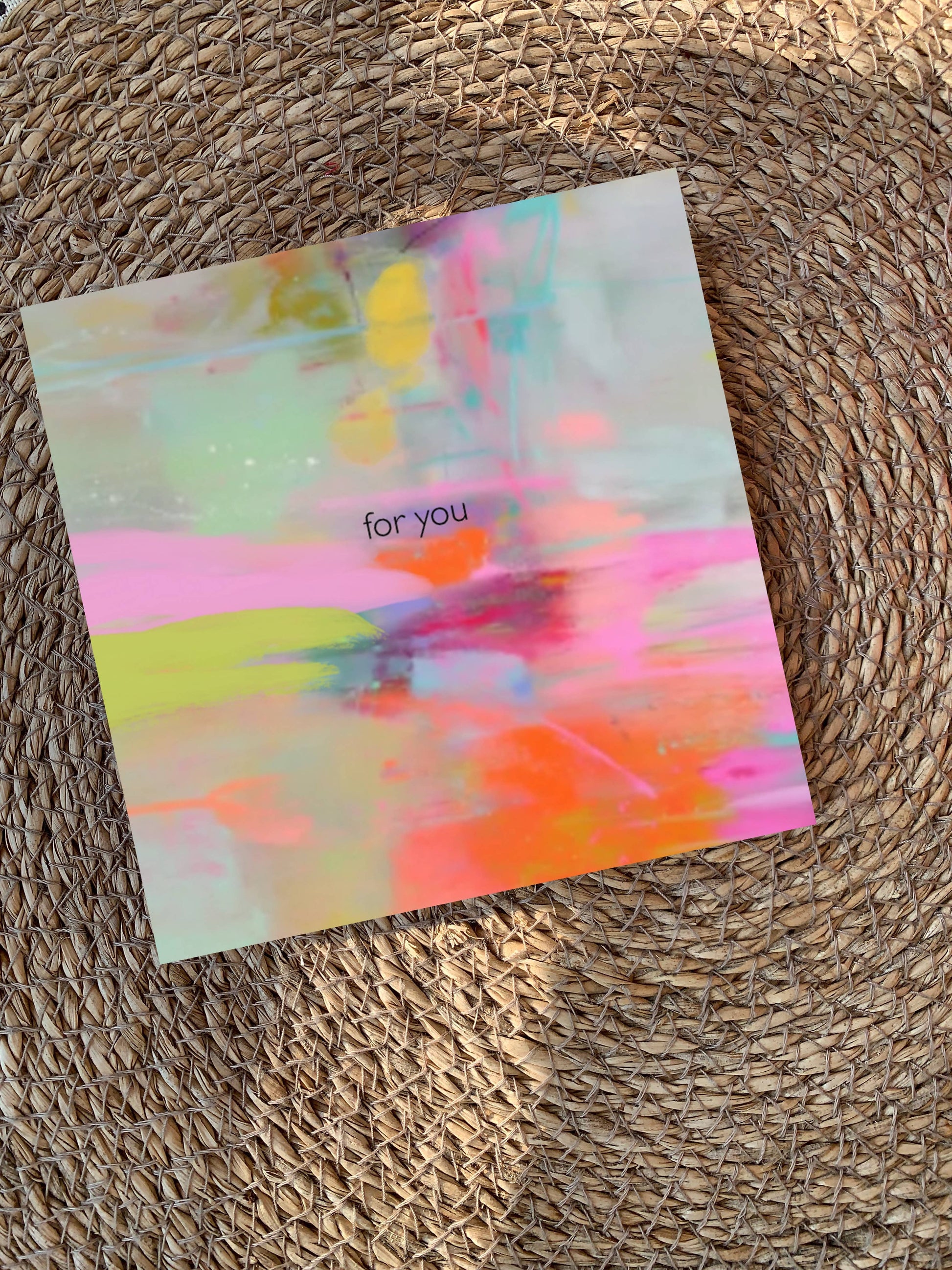 Ute Arnold / Hej.Ibiza Postkarte * for you * quadratisch Aufgeweckt