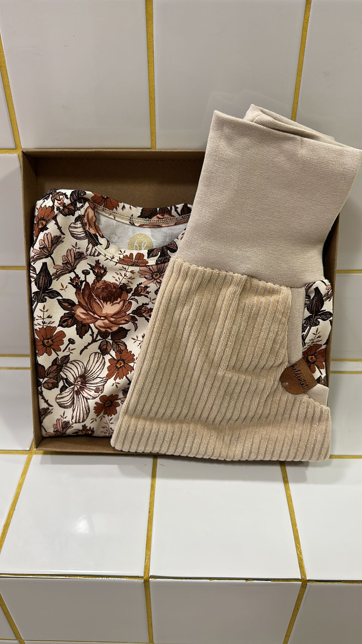 Babyset | Blumen rost & beige