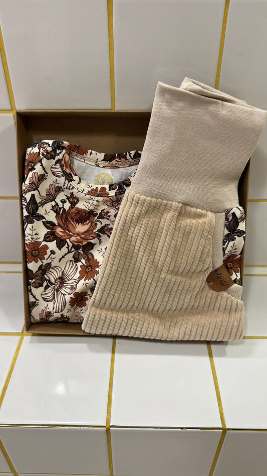 Babyset | Blumen rost & beige