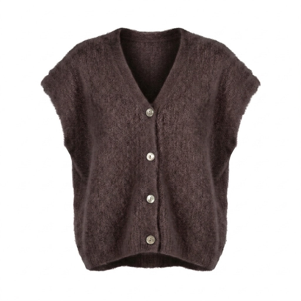 Bazaar Noir Oversized Weste Polly | Braun Aufgeweckt