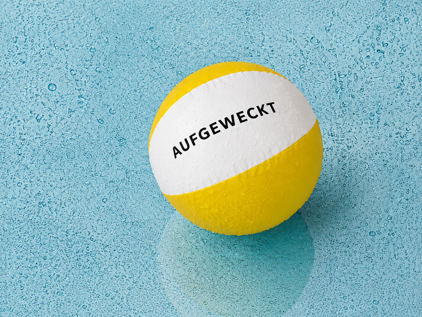 Wasserball 28 cm | gelb/weiss Aufgeweckt