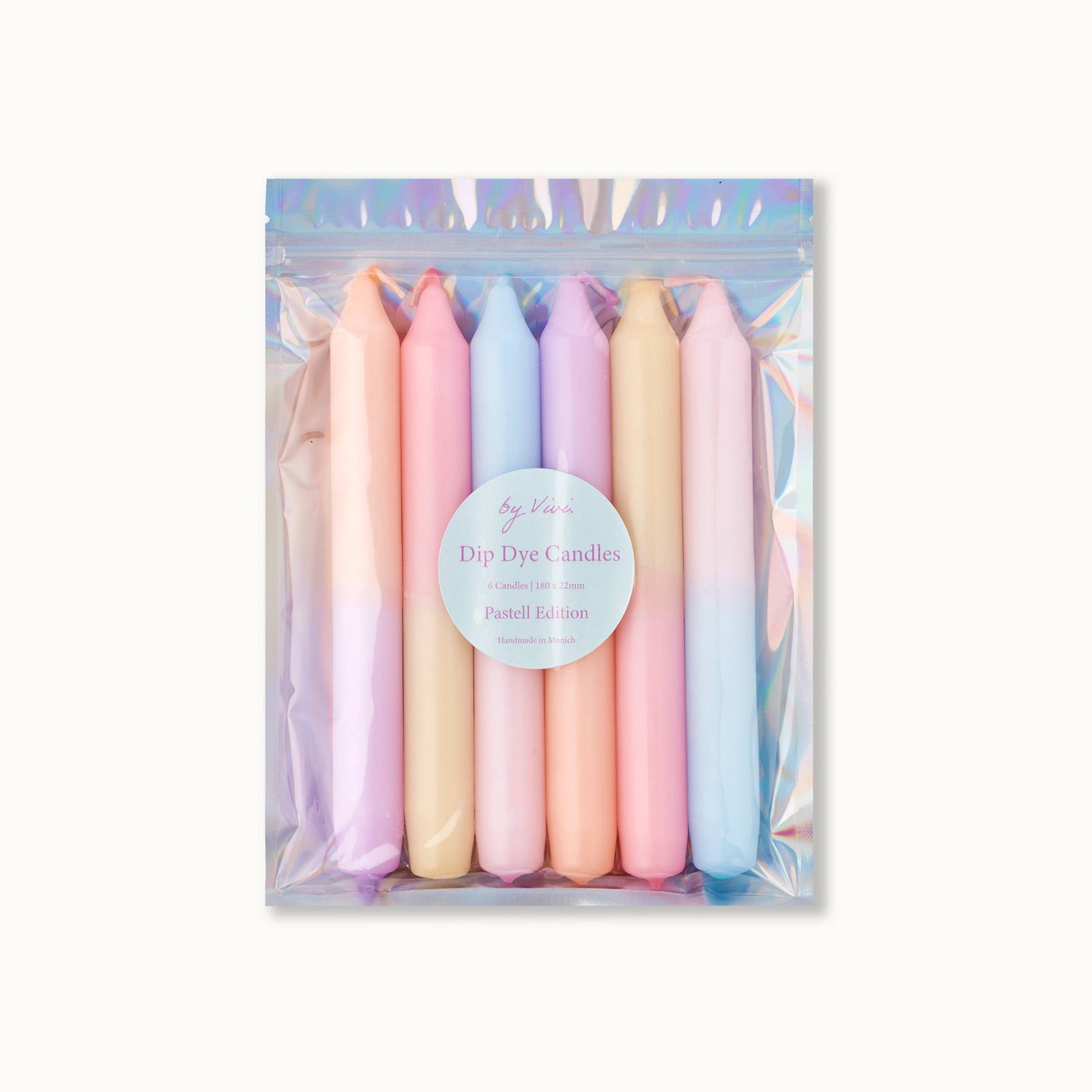 by Vivi. Dip-Dye-Kerzenset | Pastell-Edition Aufgeweckt