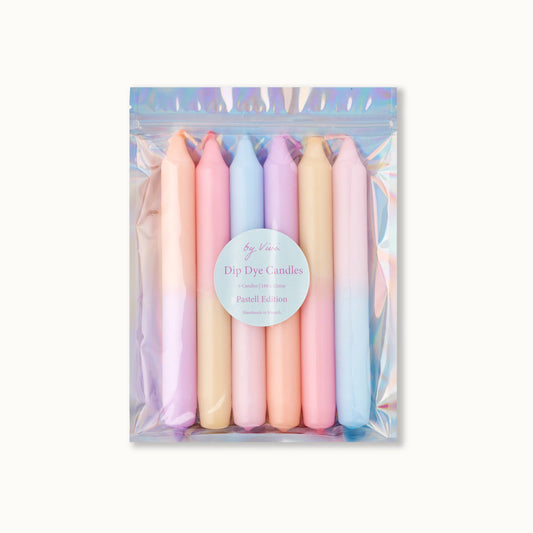 by Vivi. Dip-Dye-Kerzenset | Pastell-Edition Aufgeweckt