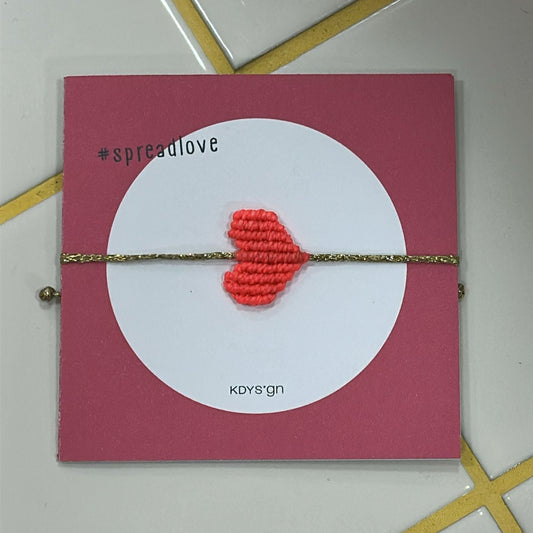 Herz-Armband | neon corallo