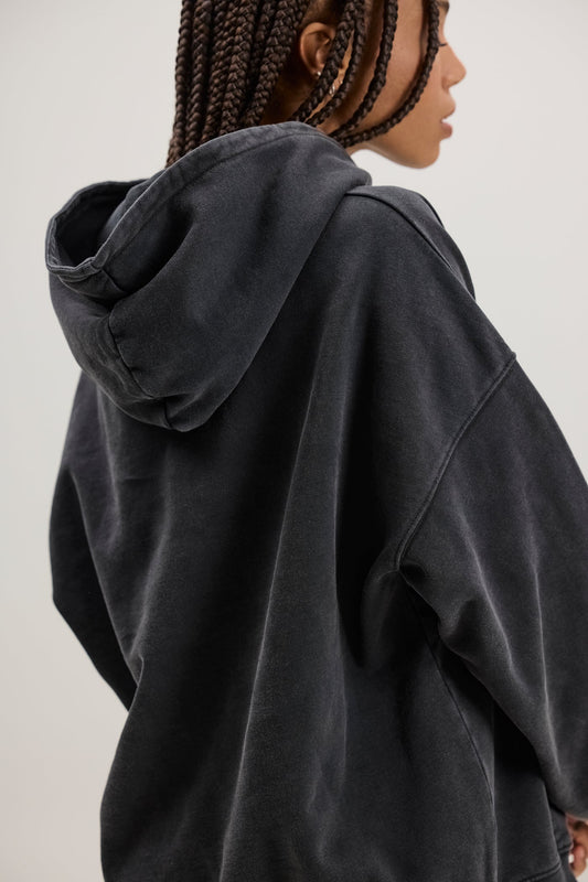 Hoodie – Black Washed
