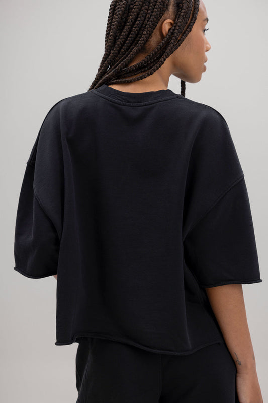 Short Sleeve Sweat – Schwarz