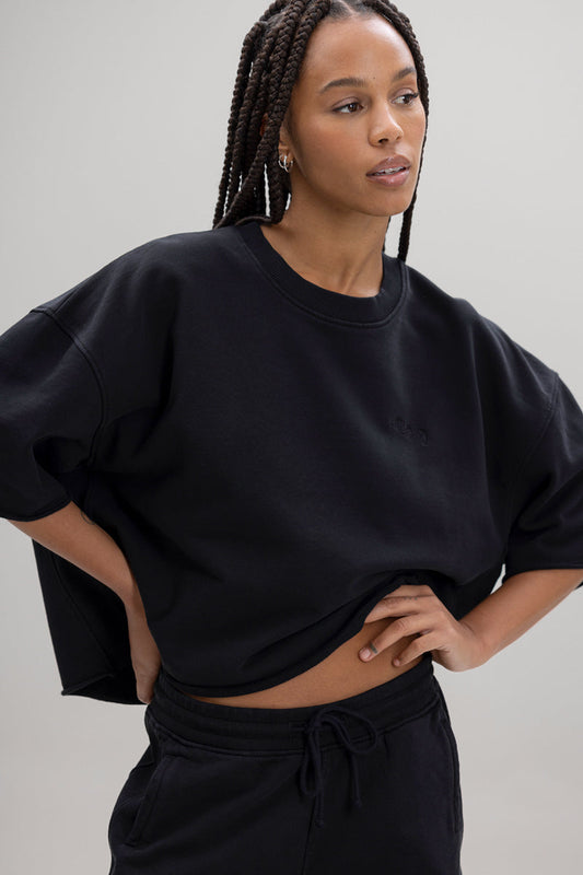 Short Sleeve Sweat – Schwarz
