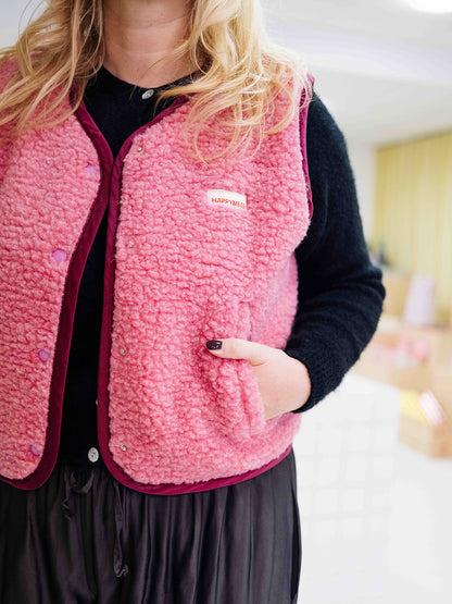 Happymess Merino Weste | Dusty Pink Aufgeweckt