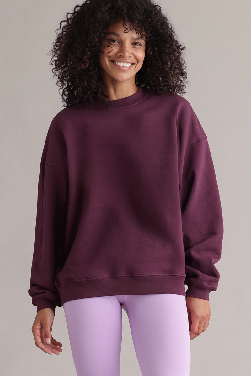 Hey Honey Sweatshirt Rise and Shine – Italian Plum Aufgeweckt