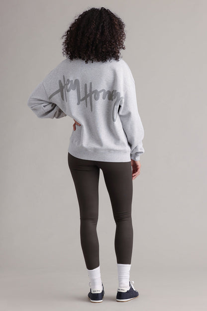 Hey Honey Sweatshirt | Reflect Grey Melange Aufgeweckt