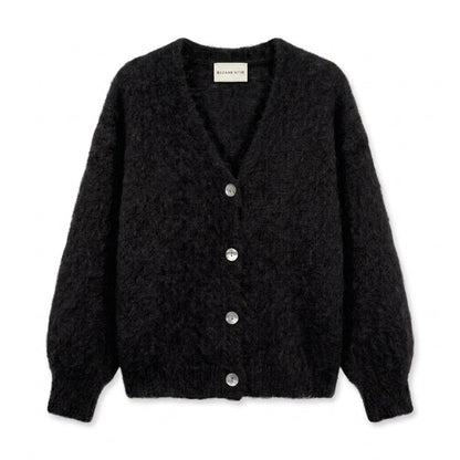 Bazaar Noir Strickjacke Polly | Schwarz Aufgeweckt