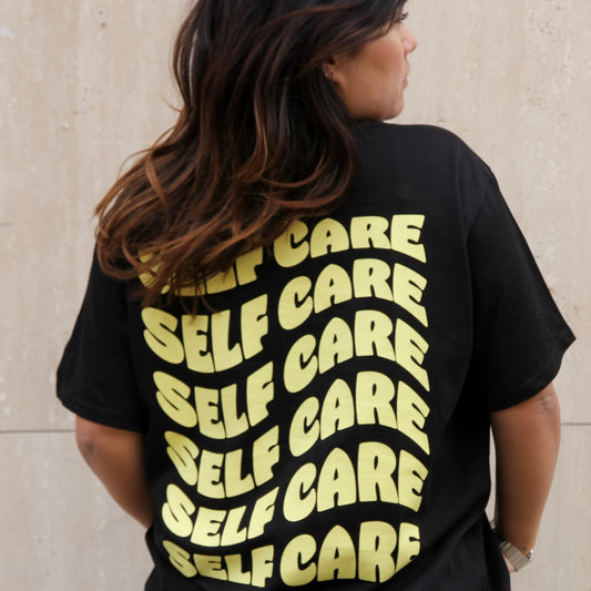 Bazaar Noir T‑Shirt | Self Care Schwarz Aufgeweckt