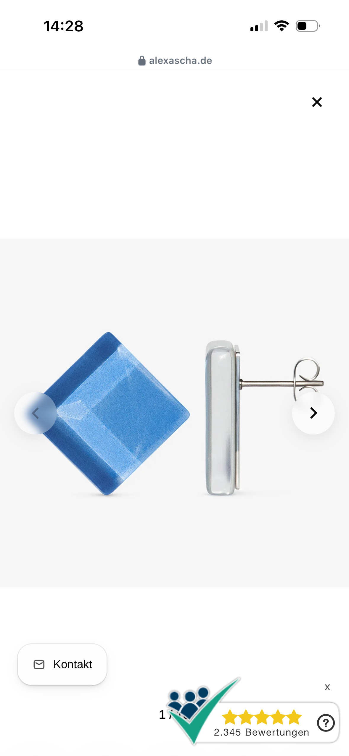 Ohrstecker | Azurblau