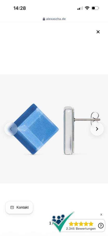 Ohrstecker | Azurblau