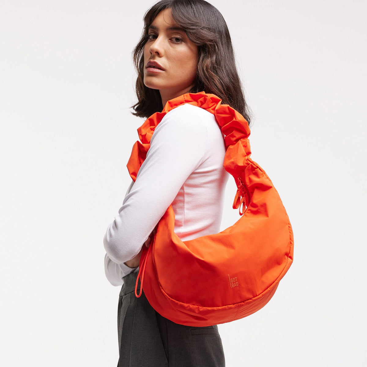 GOT BAG Moon Bag Ruffle | hot coral Aufgeweckt