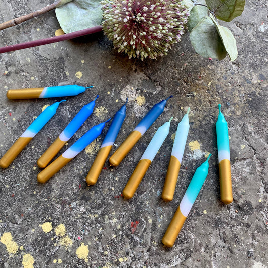 Pink Stories Baum Kerze | Dip Dye Little Star * Aqua Sterne Aufgeweckt