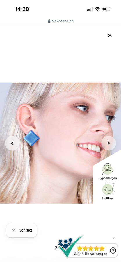 Ohrstecker | Azurblau
