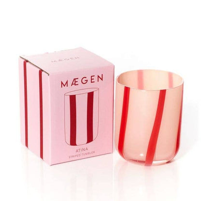 MÆGEN Glas | Atina – Rosa und Rot Aufgeweckt