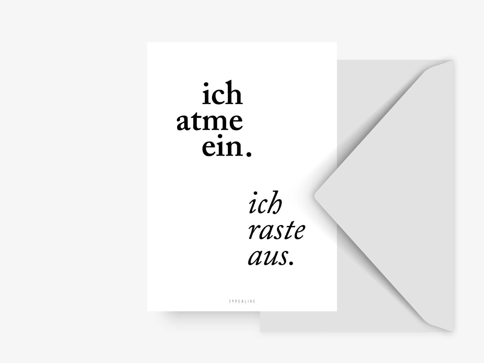 typealive Karte / Ich Atme Ein Aufgeweckt