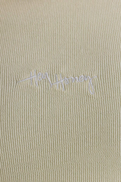 Hey Honey Rib Tank Pastel Yellow Aufgeweckt