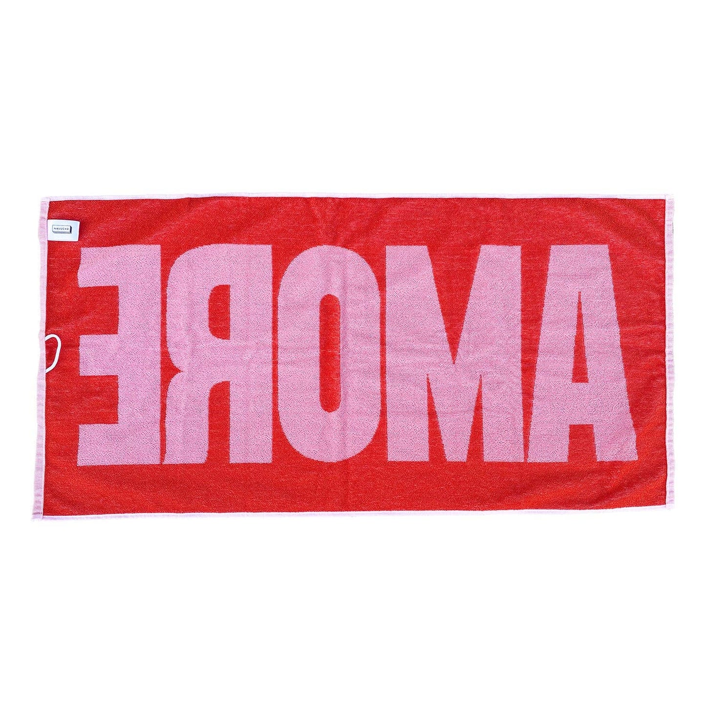 NAVUCKO Handtuch AMORE, Rosa/Rot Aufgeweckt