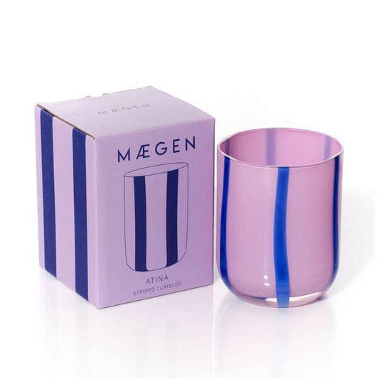 MÆGEN Glas | Atina – Flieder und Marineblau Aufgeweckt