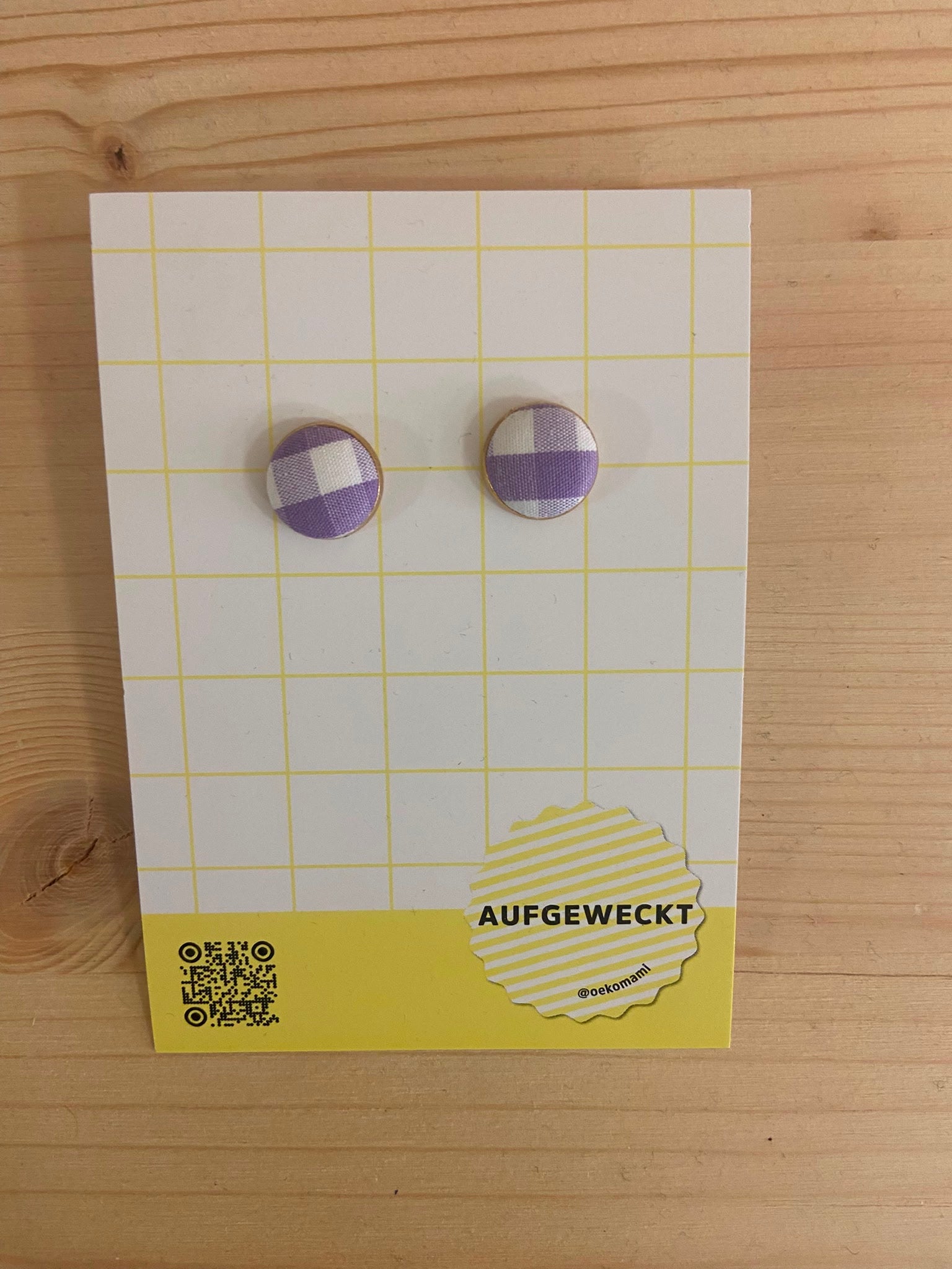 Aufgeweckt Ohrstecker klein | Lila Aufgeweckt