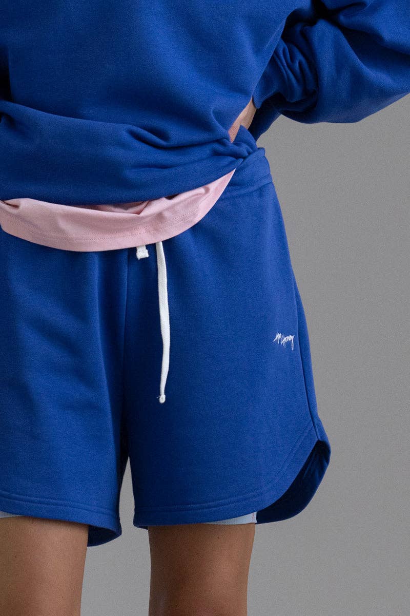Hey Honey Boxing Sweat Shorts Royal Blue Aufgeweckt