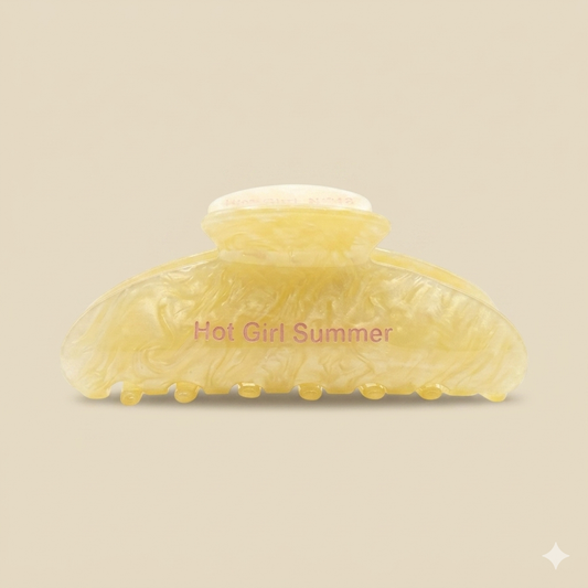 Bazaar Noir Haarklammer "Hot Girl Summer - Butteryellow” Aufgeweckt
