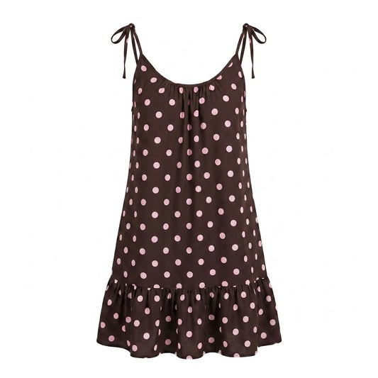 Bazaar Noir Kleid Dots | braun-rosa Aufgeweckt