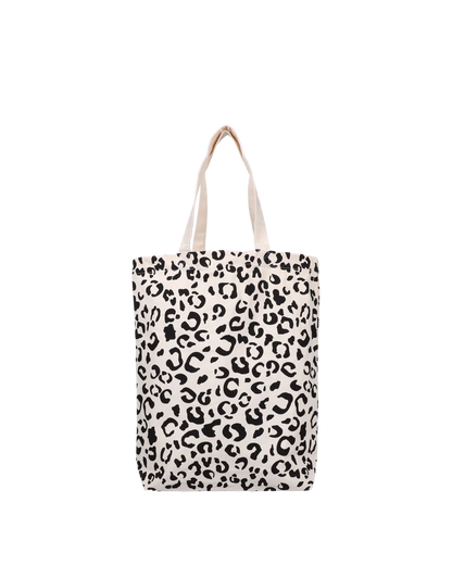 Kado Design Baumwolltasche Leopard | natur + schwarz Aufgeweckt
