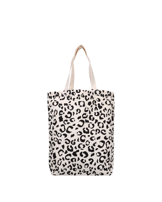 Kado Design Baumwolltasche Leopard | natur + schwarz Aufgeweckt