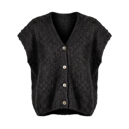 Bazaar Noir Oversized Weste Polly | Schwarz Aufgeweckt