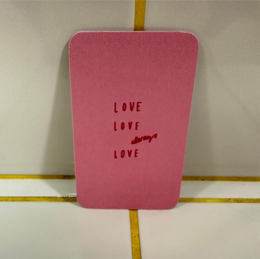 Enskild Mini Karte | LOVE LOVE (always) LOVE – Pink Aufgeweckt