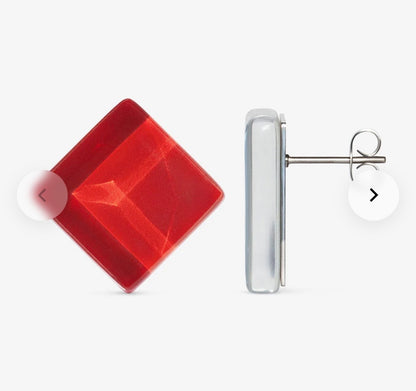 Ohrstecker | kirschrot