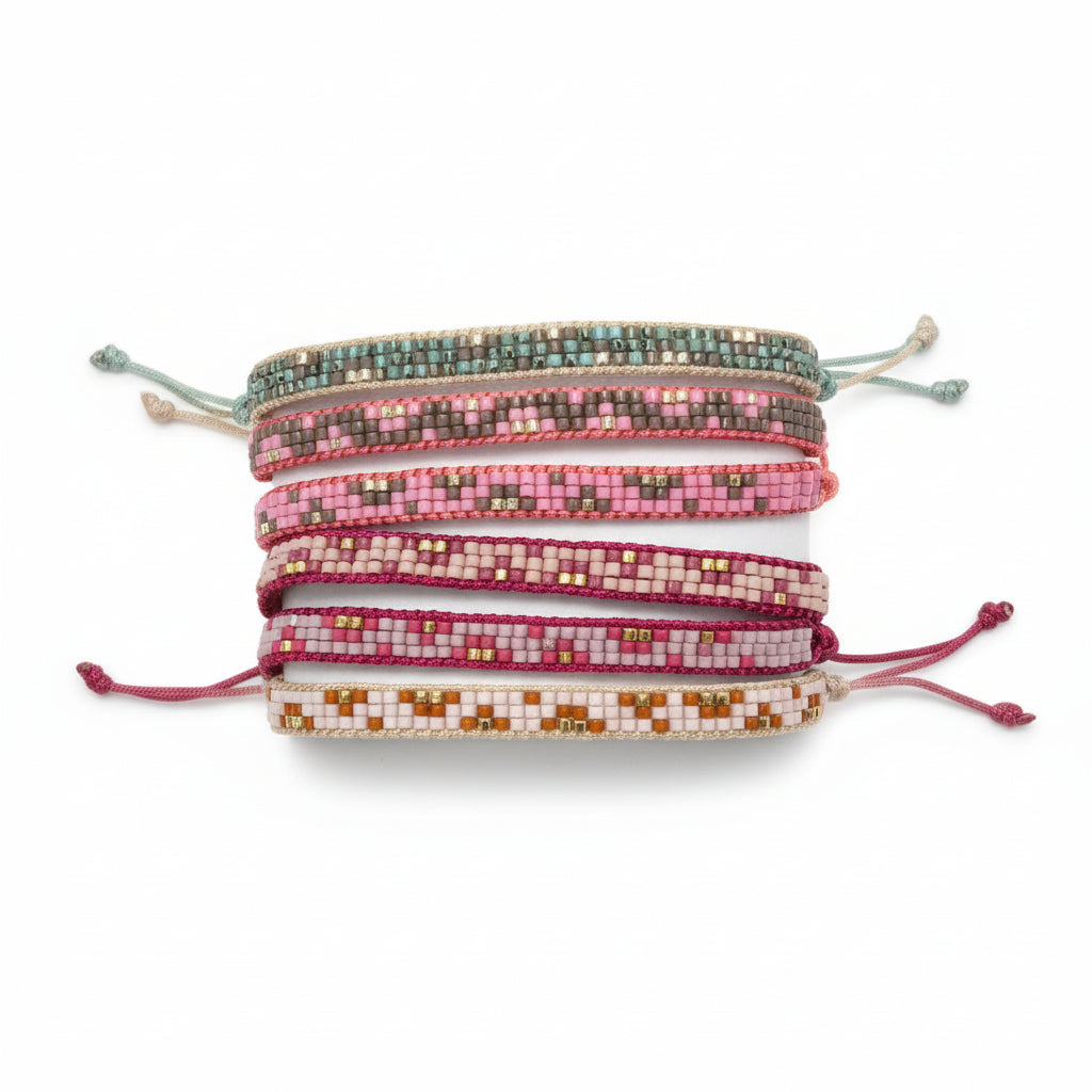 NINI magnifique Perlenarmband schmal | verschiedene Farben Aufgeweckt