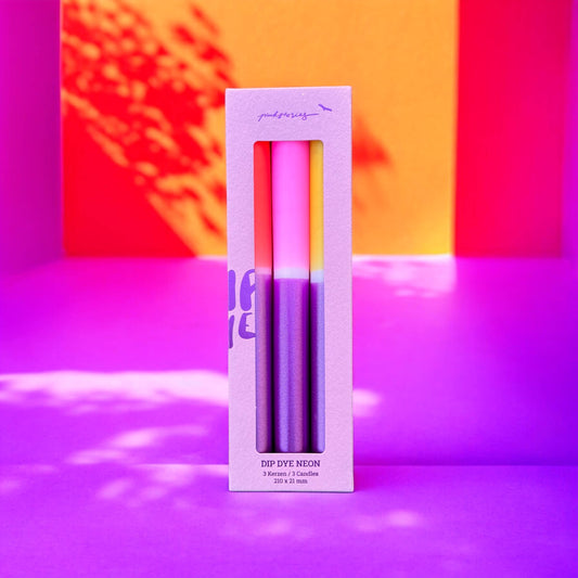 Pink Stories Kerze | Dip-Dye Neon * Beerenexplosion Aufgeweckt