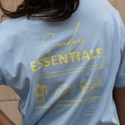 Bazaar Noir T‑Shirt | Sunday Essentials Hellblau Aufgeweckt