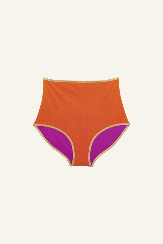 Highwaist Shorts Shine Papaya-Cassis