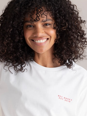 HEY HONEY Oversizeshirt Self Love Club – Weiß