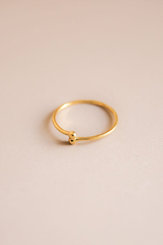 Fingerring Dots – Messing vergoldet, Einheitsgrösse