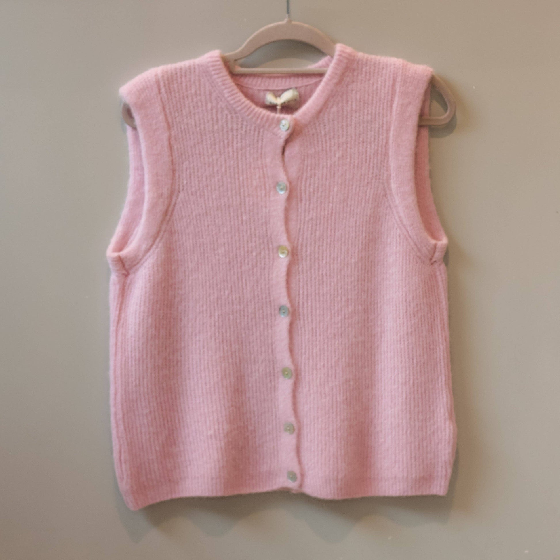 Bazaar Noir Strickweste Lena | Rosa hell Aufgeweckt